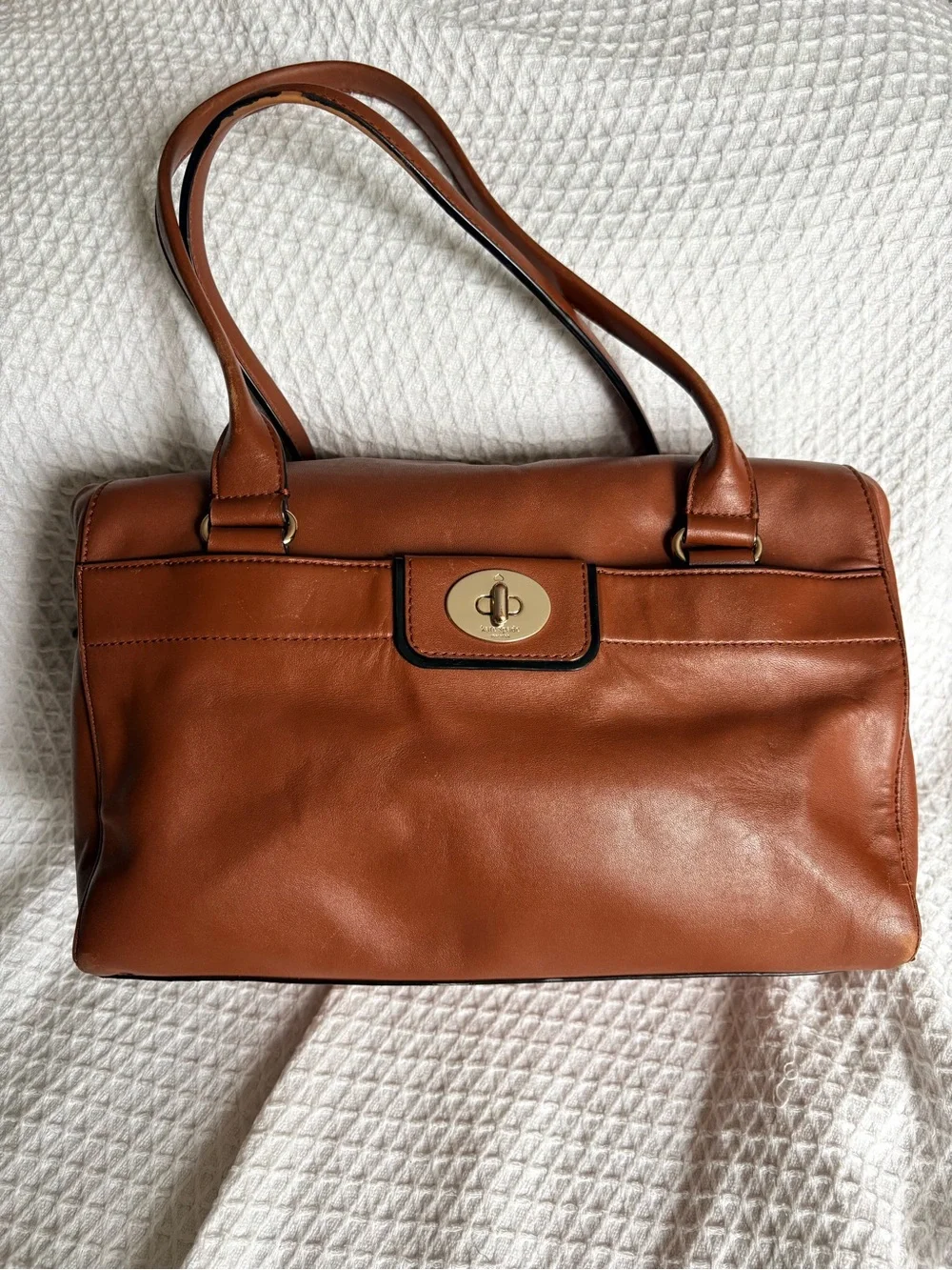 Kate Spade Hampton Road Janie Satchel Bag Classic - Dark Roast Brown Leather
